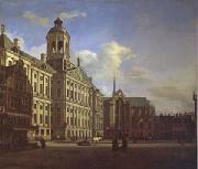 The Dam with the New Town Hall in Amsterdam (mk05) Jan van der Heyden